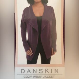 NWT Danskin Women’s Cozy Wrap Jacket size Small Italian Plum Color
